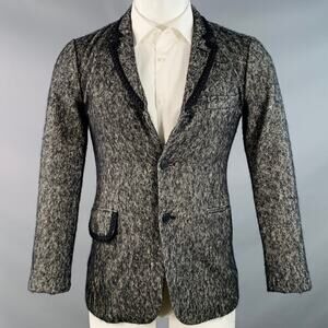 COMME des GARCONS HOMME PLUS AW12 Size XS Grey Black Wool Notch Lapel Sport Coat